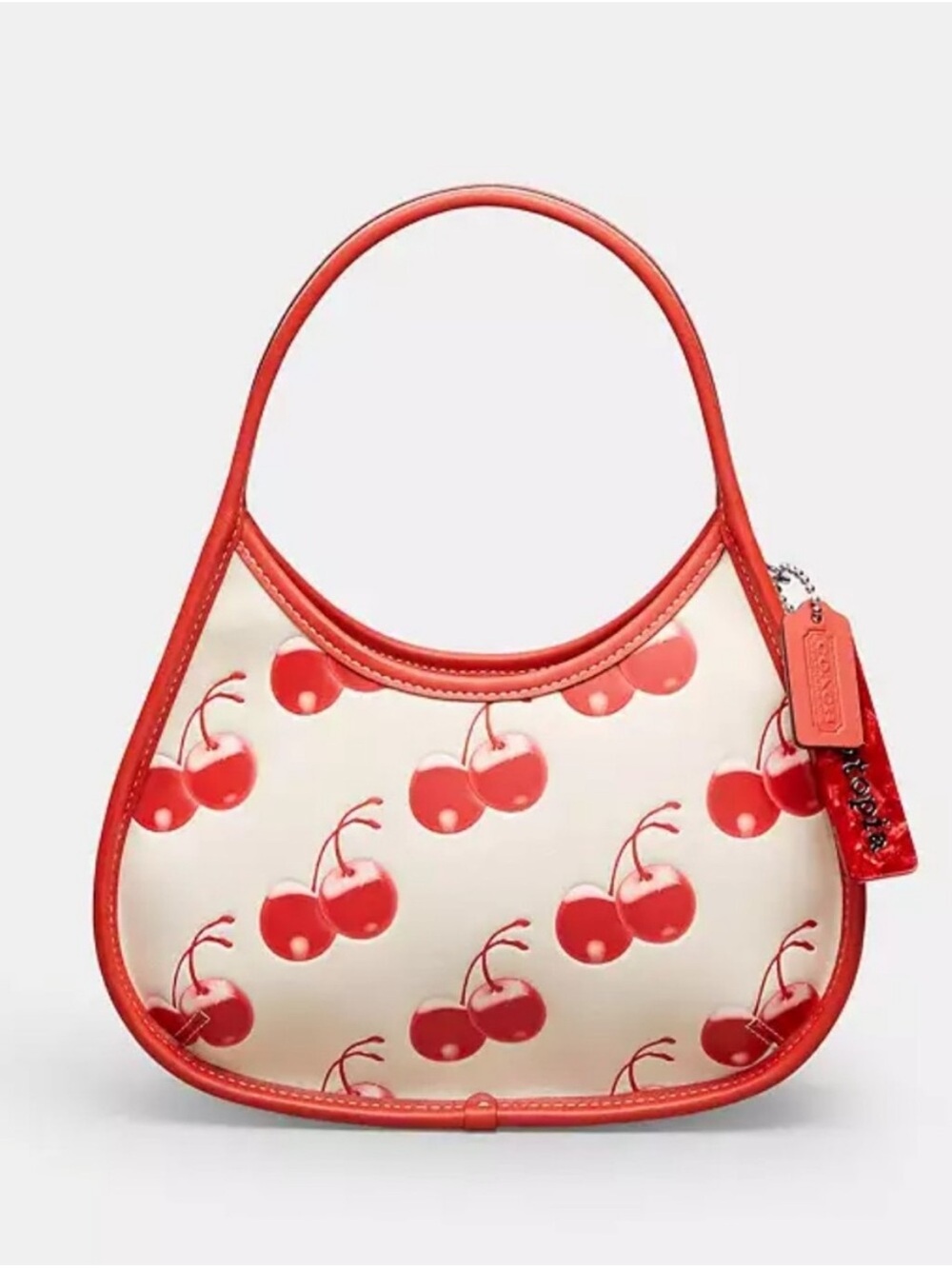 Last one! New Coach Ergo Bag In Coachtopia Leather With Cherry Print